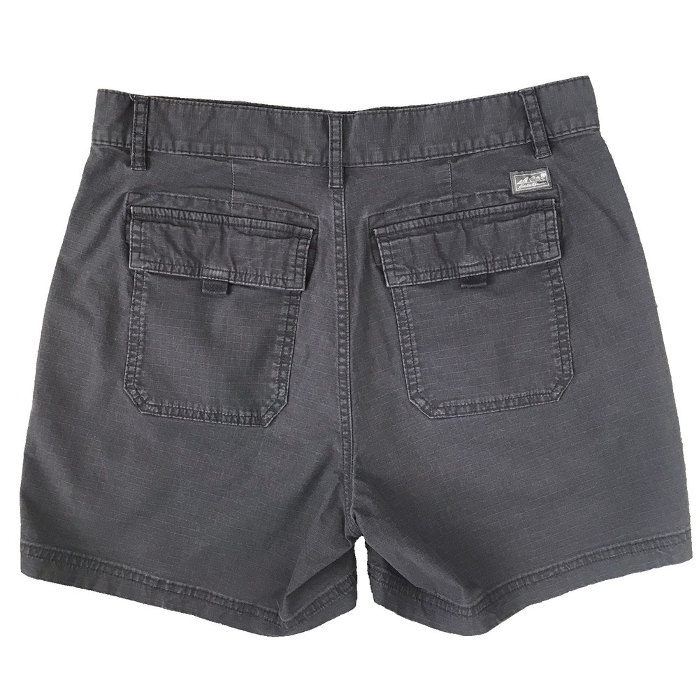Eddie Bauer Shorts Women's 6 Gray Ripstop Specially Dyed Outdoor Hiking Casual - Picture 2 of 14
